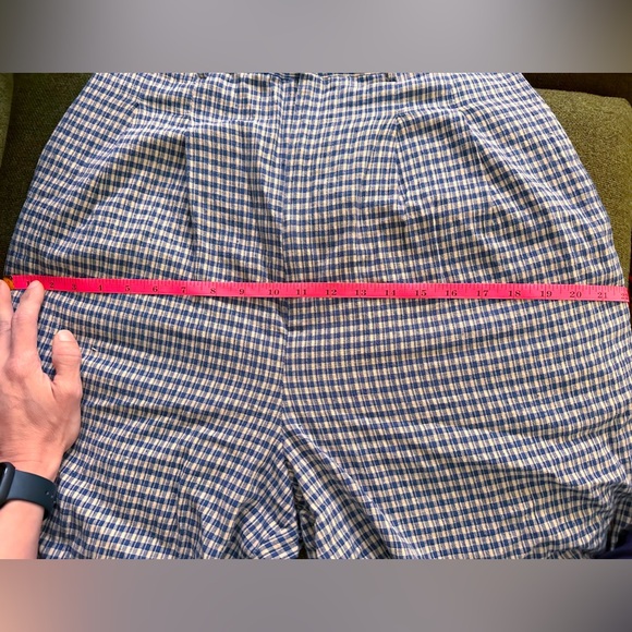 Caron Callahan Adler Pant in Navy Miniplaid - Picture 6 of 7